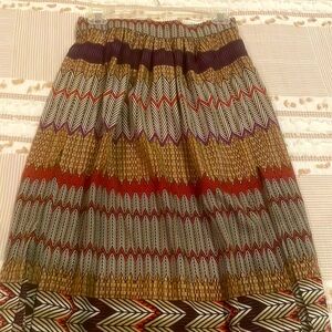 Worthington Abstract Print MIDI Skirt (M)